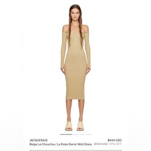JACQUEMUS
Beige Le Chouchou 'La Robe Sierra' Midi Dress